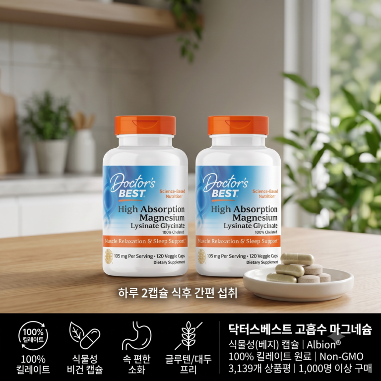 닥터스베스트 고흡수 킬레이트 마그네슘 120정 2개입